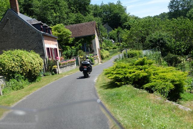 riding loire valley on a motorcycle