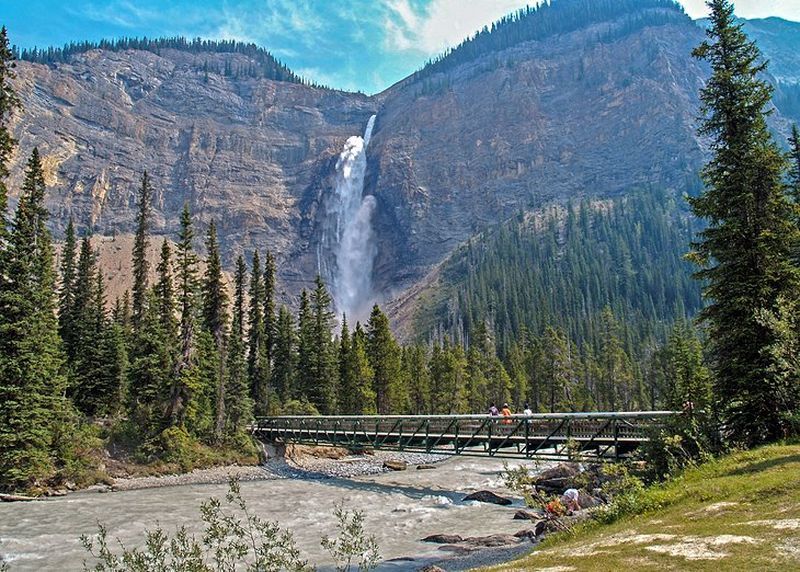 canada yoho national park takakkaw falls chute road trip moto