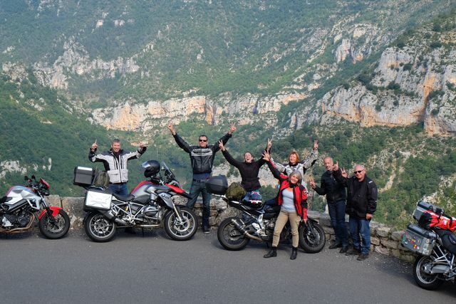 voyage à moto cevennes groupe