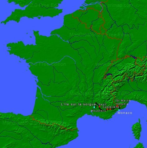 provence motorcycle tour map