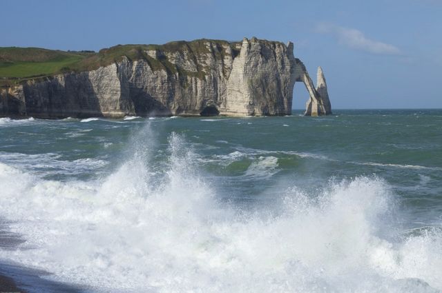 etretat motocicleta viaje moto normandia