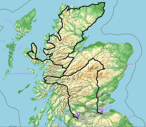 motorcycle tour map of scotland