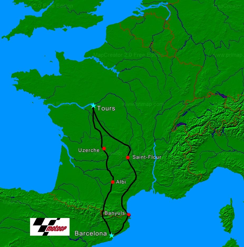 carte circuit voyage organisé motogp