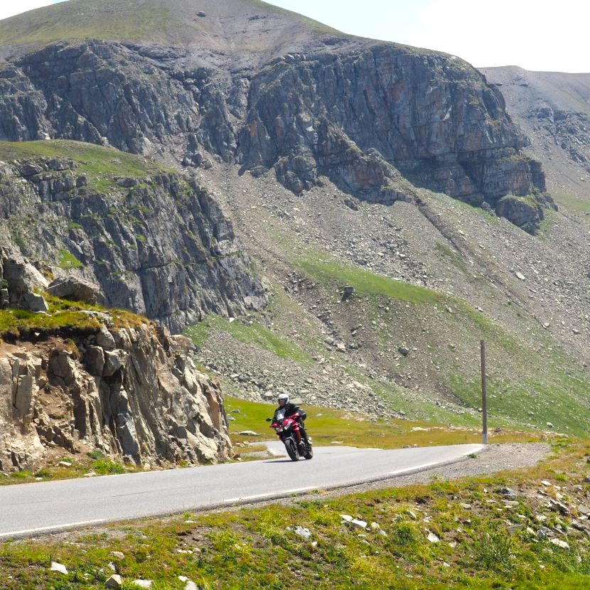 Motorcycle ride across the great Alpine passes of France